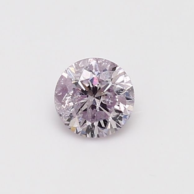 Loose Diamond - ROUND 0.53ct Fancy Light Purplish Pink I3: Loose Diamond - ROUND 0.53ct Fancy Light Purplish Pink I3 Source: Natural Shape: ROUND Carats: 0.53 Color: Fancy Light Purplish Pink Certification: GIA Video: