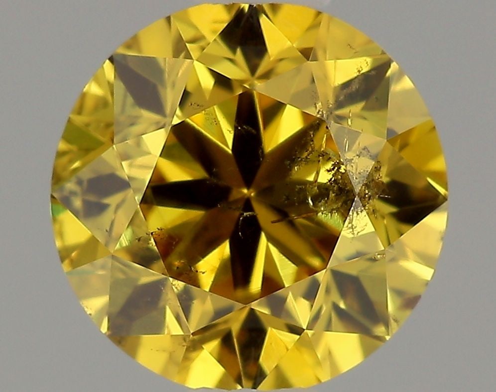 Loose Diamond - ROUND 0.65ct Fancy Deep Brownish Yellow I1: Loose Diamond - ROUND 0.65ct Fancy Deep Brownish Yellow I1 Source: Natural Shape: ROUND Carats: 0.65 Color: Fancy Deep Brownish Yellow Certification: GIA Video: