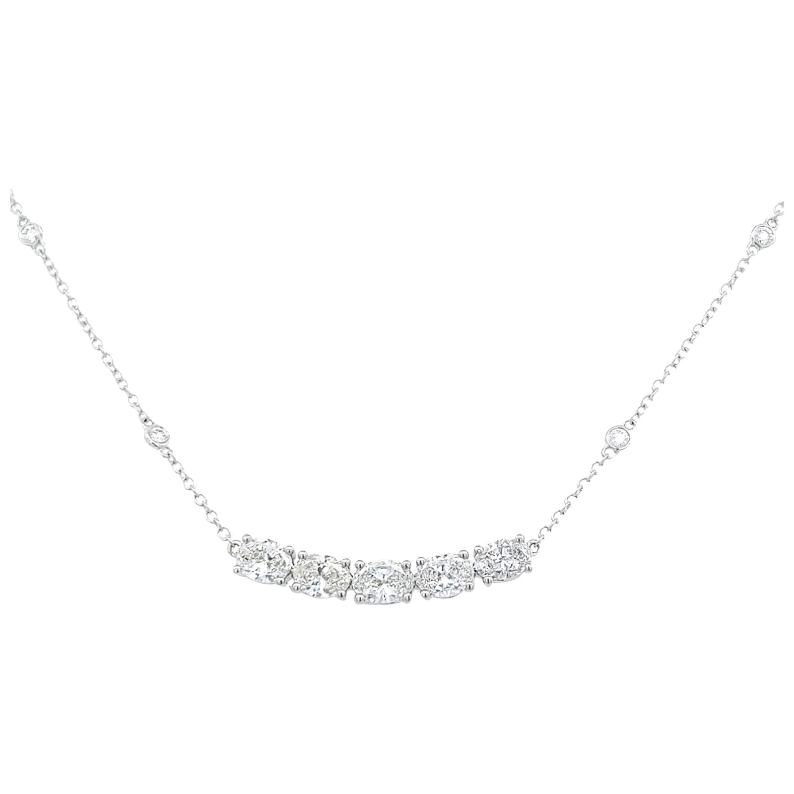 1.72ct Oval Diamond Pendant Necklace 18k Yellow Gold (1 of 4)