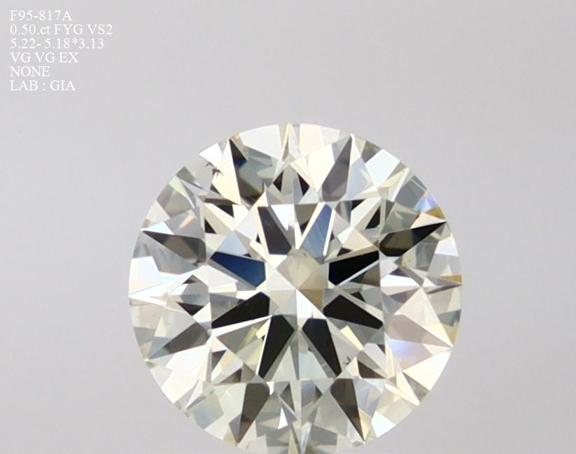 Loose Diamond - ROUND 0.5ct Faint Yellow Green VS2: Loose Diamond - ROUND 0.5ct Faint Yellow Green VS2 Source: Natural Shape: ROUND Carats: 0.5 Color: Faint Yellow Green Certification: GIA Video: