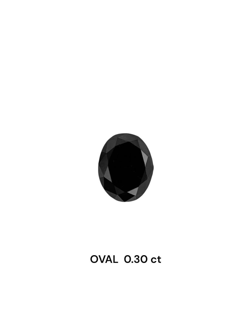 Loose Diamond - OVAL 0.3ct Fancy Black VVS2: Loose Diamond - OVAL 0.3ct Fancy Black VVS2 Source: Natural Shape: OVAL Carats: 0.3 Color: Fancy Black Certification: NONE Video: