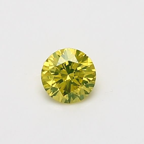 Loose Diamond - ROUND 0.28ct Fancy Vivid Green Yellow VS2 (1 of 1)