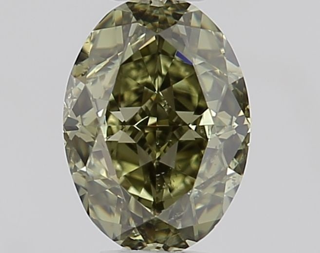 Loose Diamond - OVAL 0.7ct Fancy Dark Gray Yellowish Green SI1: Loose Diamond - OVAL 0.7ct Fancy Dark Gray Yellowish Green SI1 Source: Natural Shape: OVAL Carats: 0.7 Color: Fancy Dark Gray Yellowish Green Certification: GIA Video: