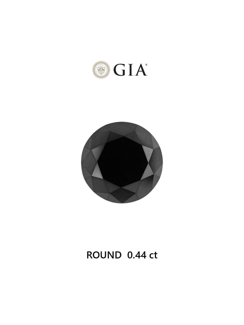 Loose Diamond - ROUND 0.44ct Fancy Black VVS2: Loose Diamond - ROUND 0.44ct Fancy Black VVS2 Source: Natural Shape: ROUND Carats: 0.44 Color: Fancy Black Certification: GIA Video: