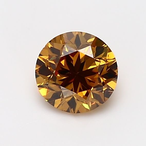 Loose Diamond - ROUND 1.01ct Fancy Deep Orange Yellow SI1 (1 of 1)