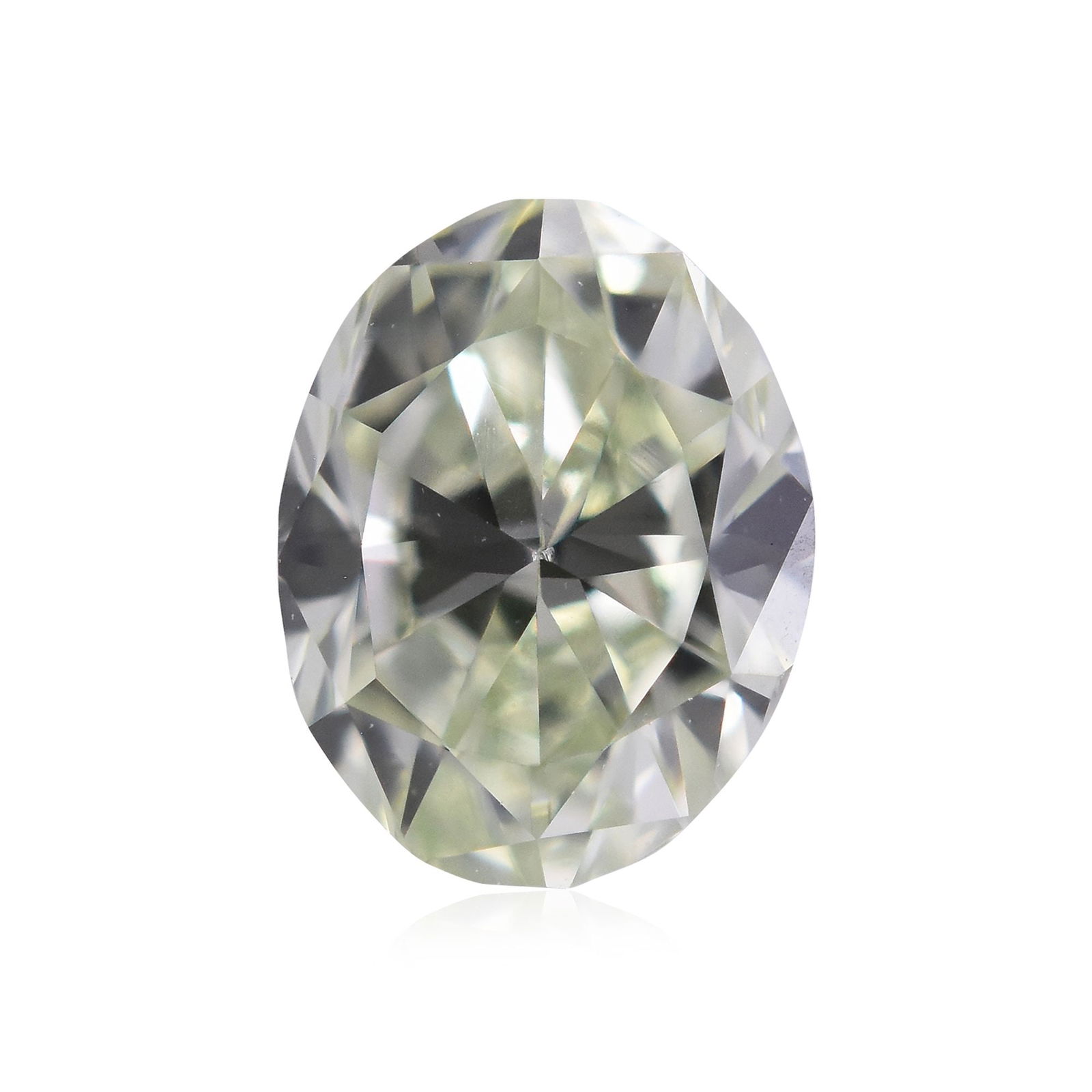 Loose Diamond - OVAL 0.37ct Fancy Light Yellow Green VS1: Loose Diamond - OVAL 0.37ct Fancy Light Yellow Green VS1 Source: Natural Shape: OVAL Carats: 0.37 Color: Fancy Light Yellow Green Certification: GIA Video: