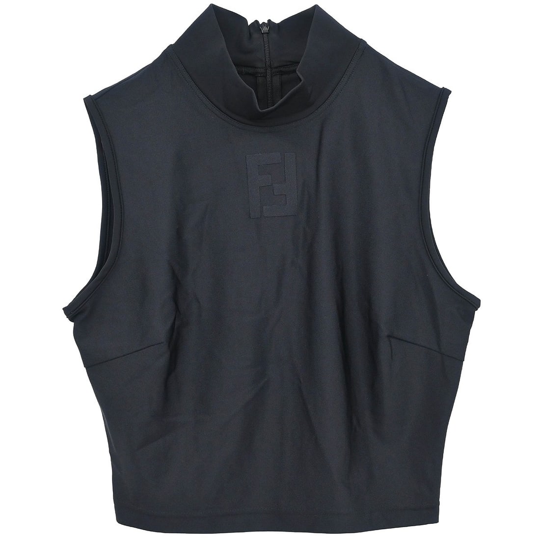 Fendi Black Sleeveless Tank Top Size 44 High Neck (1 of 10)