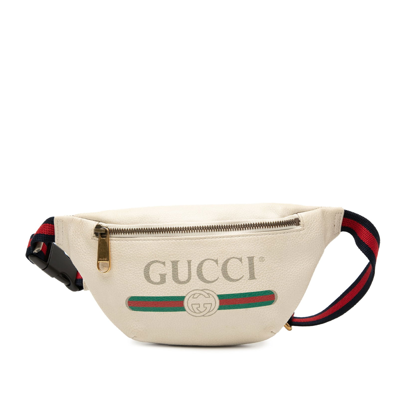 Gucci White Leather Logo Belt Bag with Adjustable Strap (1 of 7)