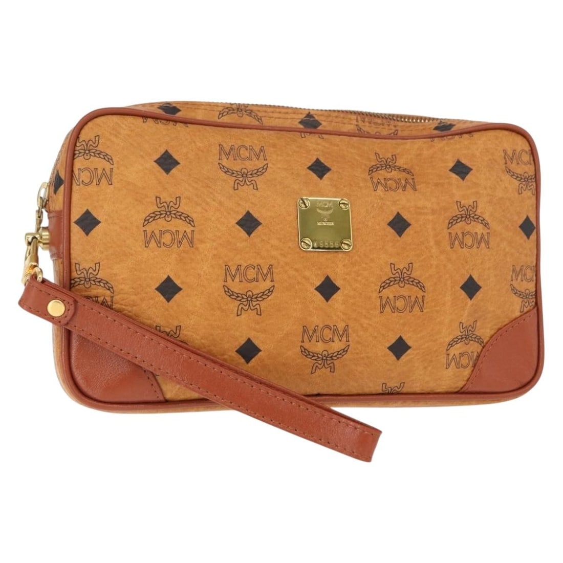 Brown Visetos clutch pouch by MCM (1 of 1)