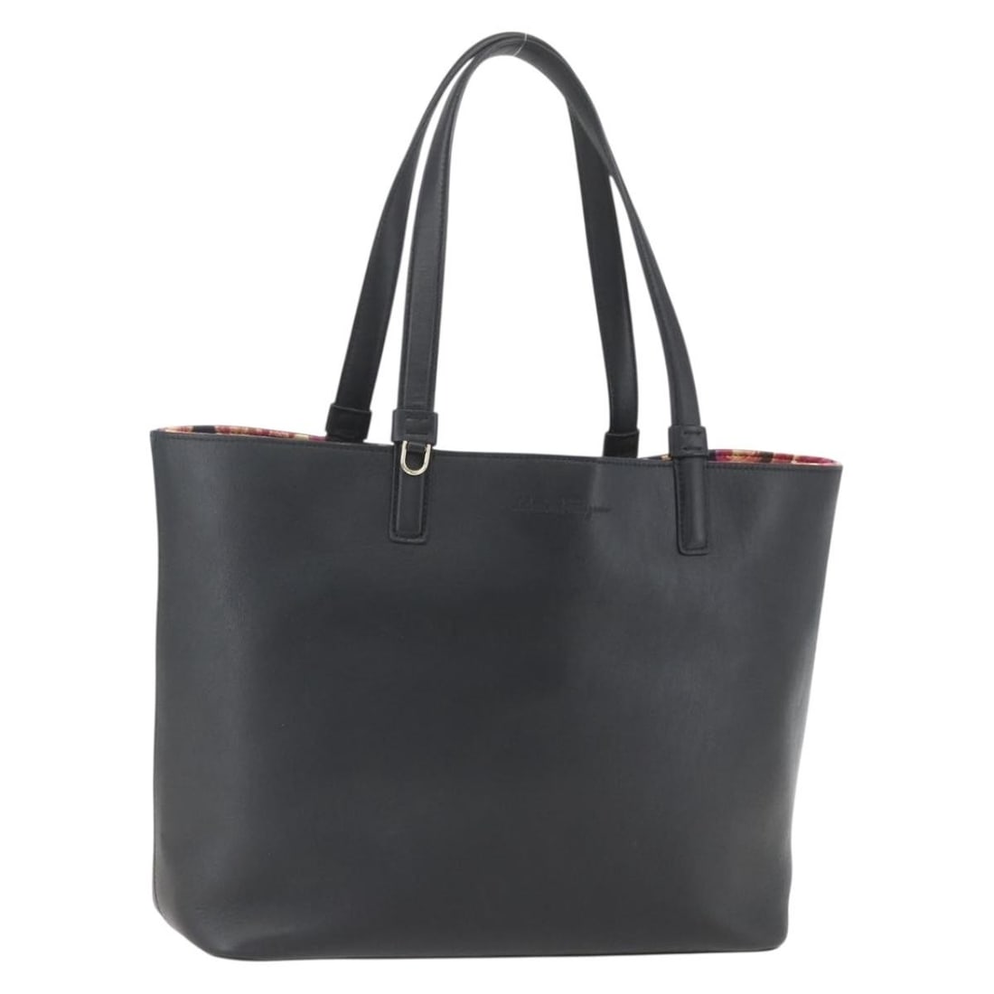 Leather Black Gold Tote by Salvatore Ferragamo Made in Italy (1 of 18)