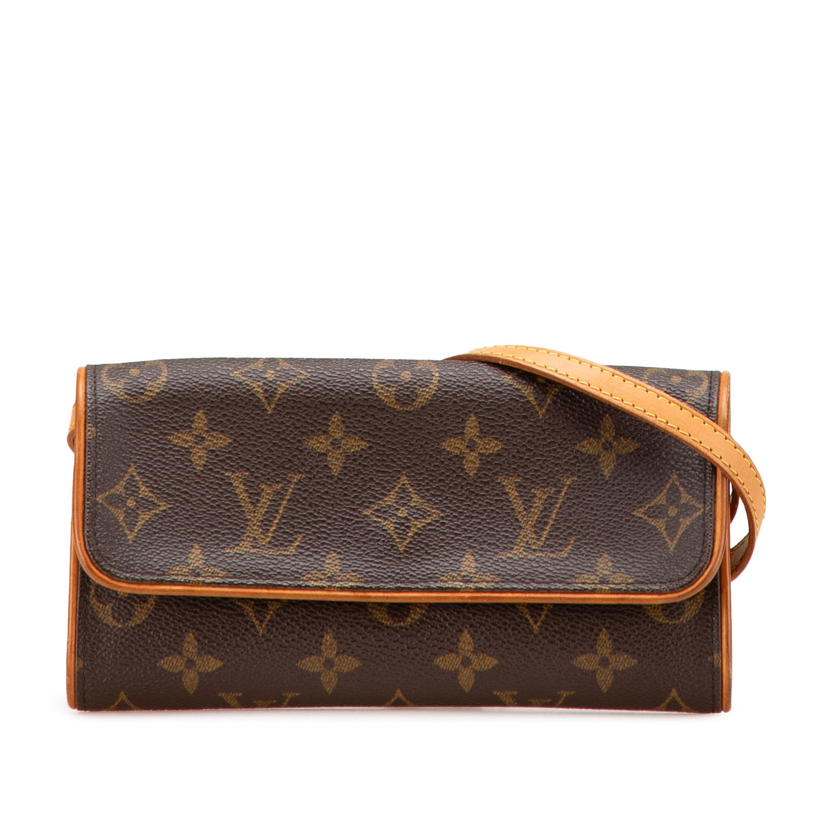 Louis Vuitton Monogram Pochette Twin PM Bag with Vachetta Trim (1 of 12)