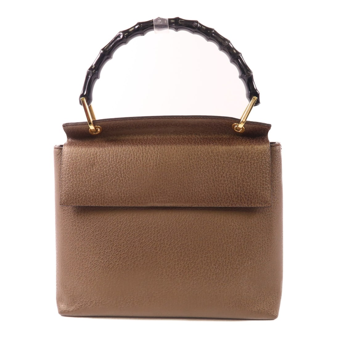 GUCCI Vintage Handbag 0013444 Brown Calfskin Leather GHW (1 of 14)