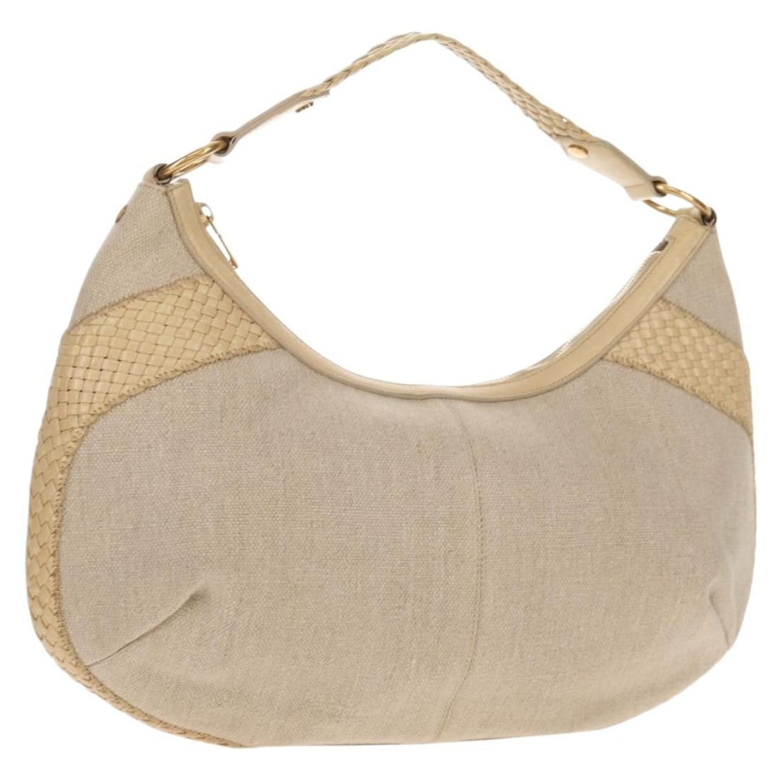 SAINT LAURENT Beige Gold Canvas Shoulder Bag 153939 Auth Italy: SAINT LAURENT Beige Gold Canvas Shoulder Bag 153939 Auth Italy This authentic SAINT LAURENT shoulder bag is crafted in Italy from durable canvas, featuring a stylish beige and gold color scheme. The b