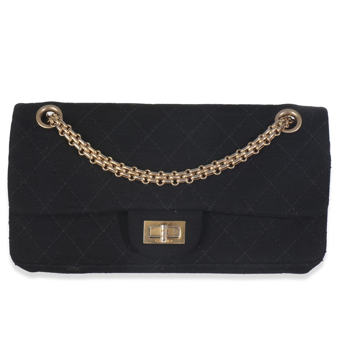 Chanel Black Quilted Jersey East West Reissue 2.25 Shoulder Bag (1 of 8)