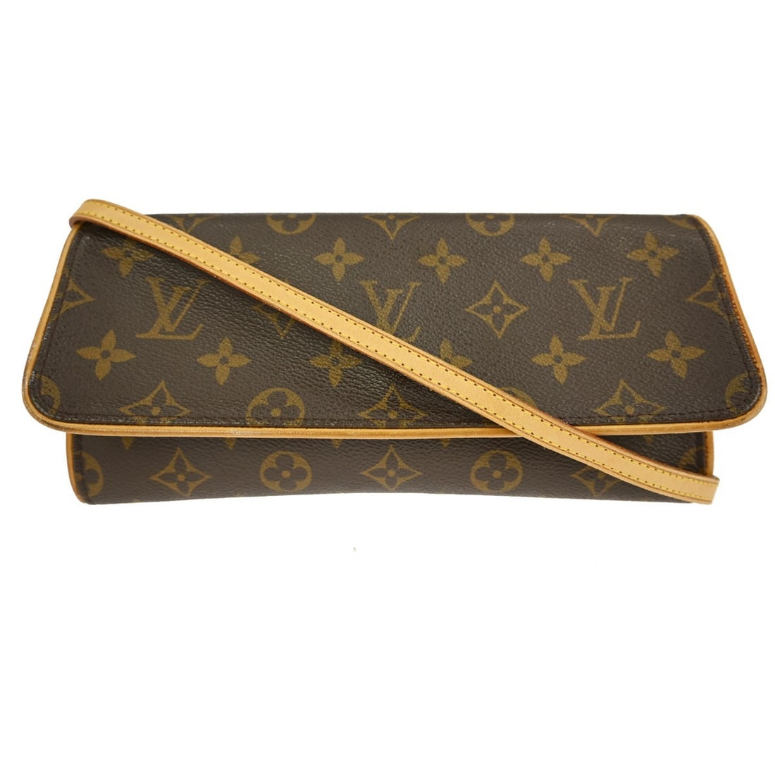 Louis Vuitton Pochette Twin GM Brown Pre-Owned Clutch Bag (1 of 1)