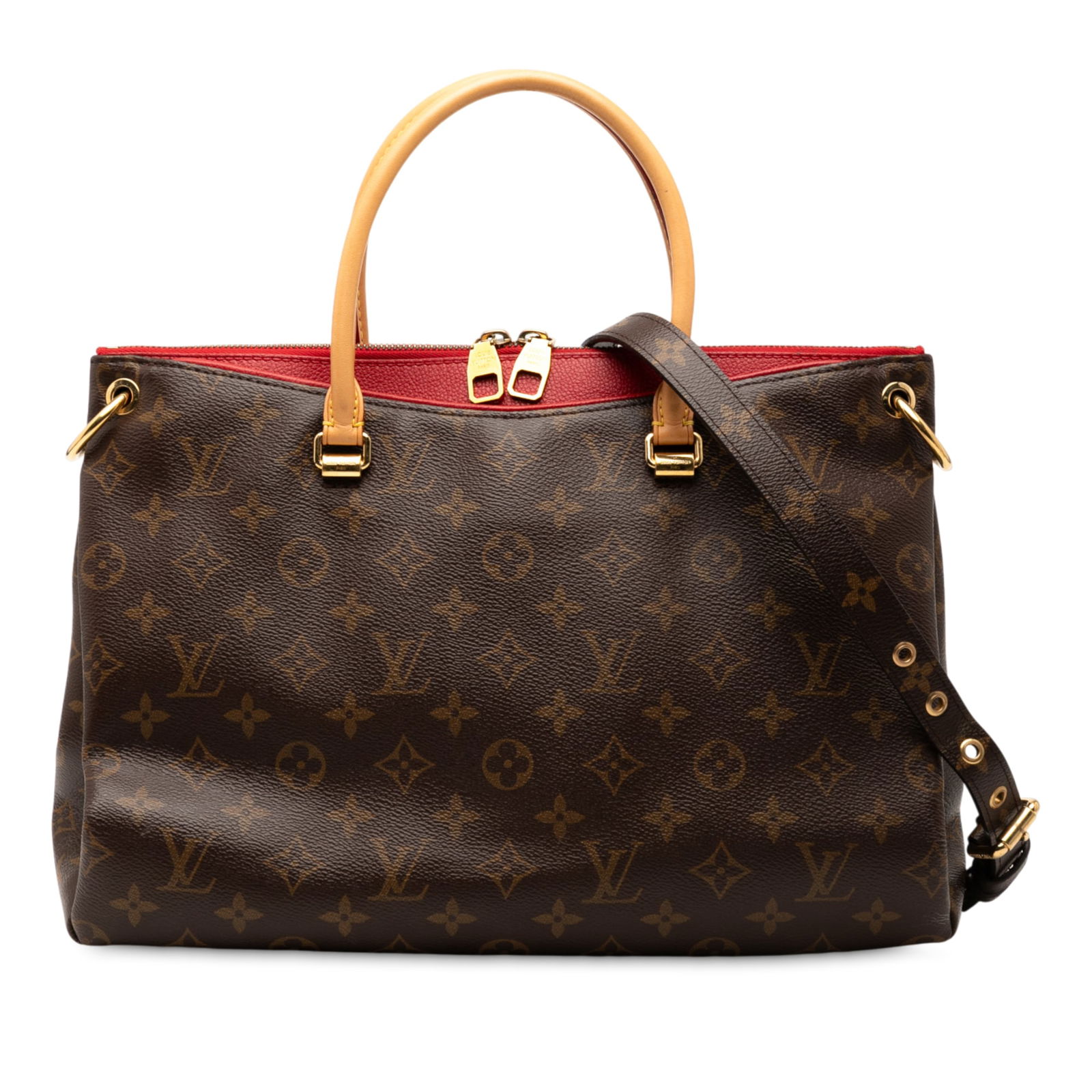 Louis Vuitton Monogram Pallas MM Satchel Bag Brown Canvas: Louis Vuitton Monogram Pallas MM Satchel Bag Brown Canvas The Louis Vuitton Monogram Pallas MM is a sophisticated satchel crafted from durable monogram canvas, showcasing the brand's iconic design. It
