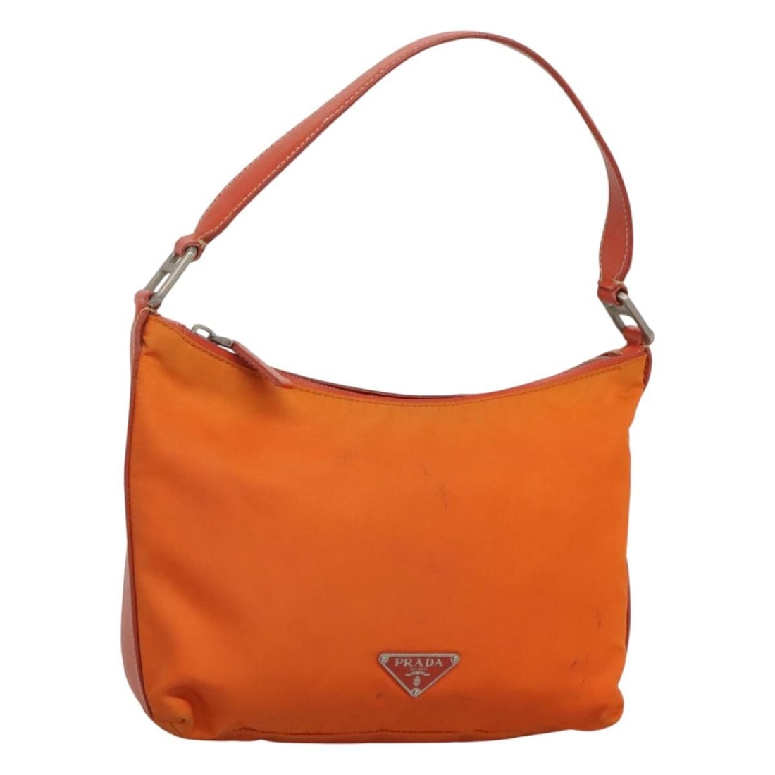 Orange Prada Shoulder Bag with Zip Closure (1 of 1)