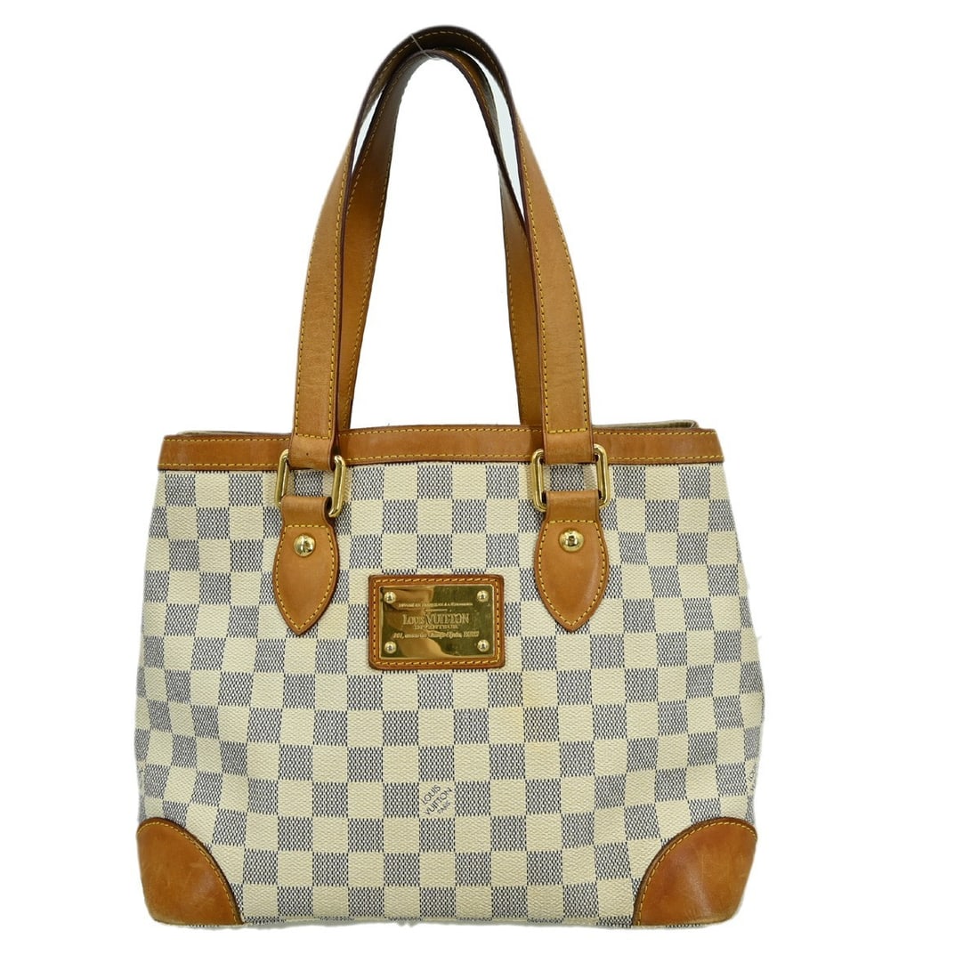Hampstead PM Tote Bag in Damier Azur Canvas by Louis Vuitton (1 of 1)