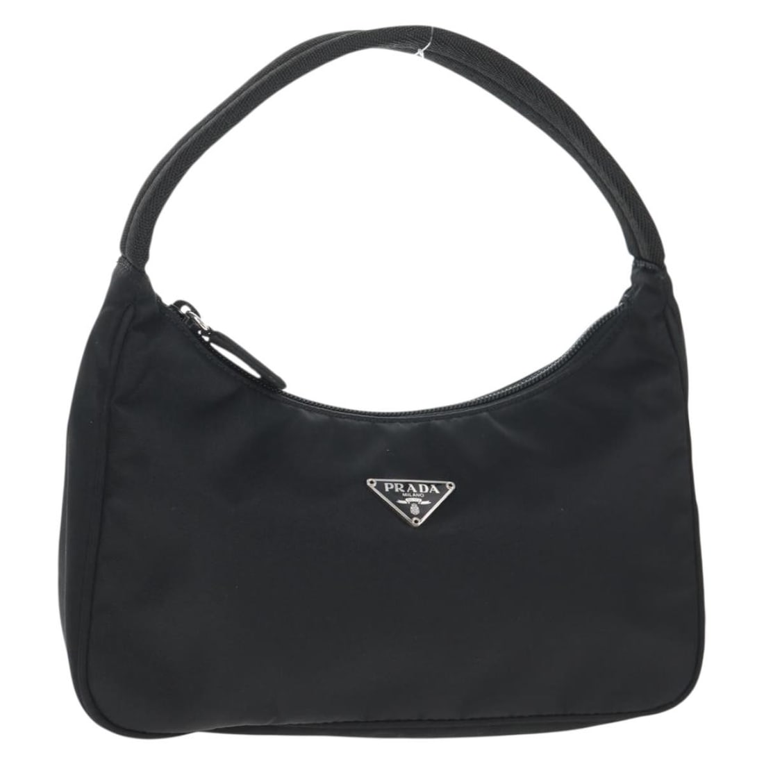 PRADA Nylon Hand Bag Black Silver Authentic 145021V Italy (1 of 18)