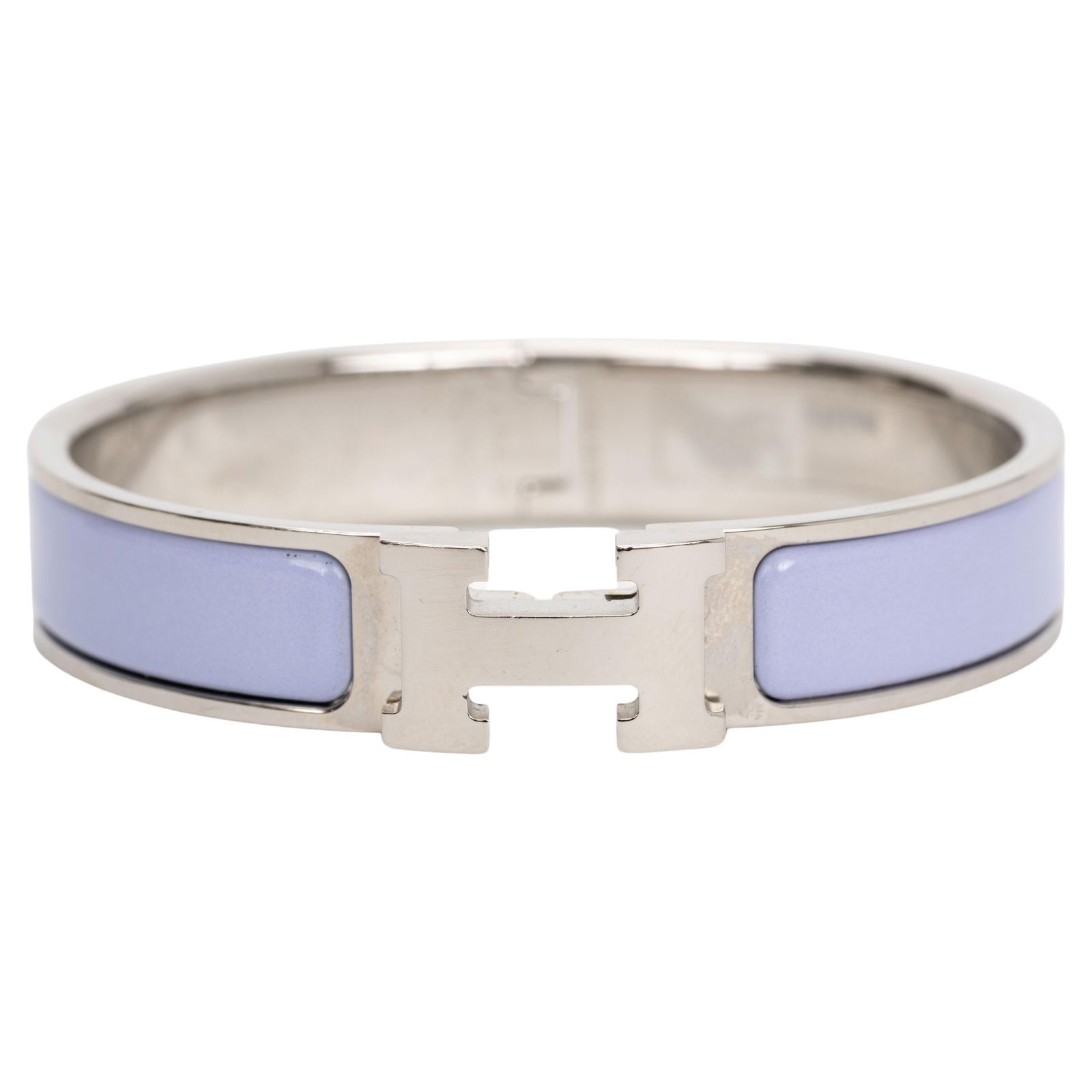 Hermes Clic Clac H Bracelet Lilac Enamel Palladium 2023 (1 of 4)