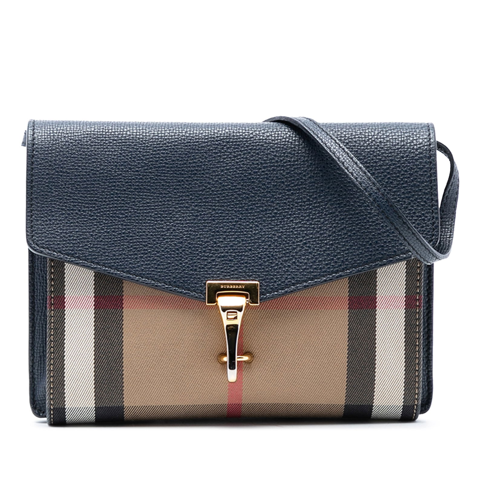 Burberry Macken Small Crossbody Bag in Leather and House Check Canvas (1 of 7)