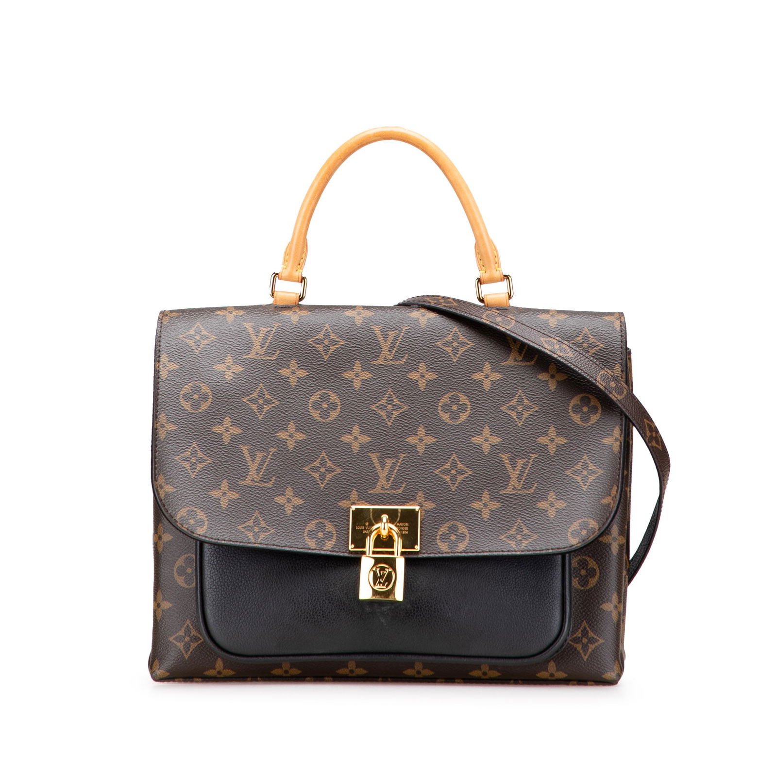 Louis Vuitton Monogram Marignan Handbag with Detachable Strap: Louis Vuitton Monogram Marignan Handbag with Detachable Strap Introducing the Louis Vuitton Monogram Marignan, a stylish and functional handbag perfect for any occasion. This exquisite bag features a