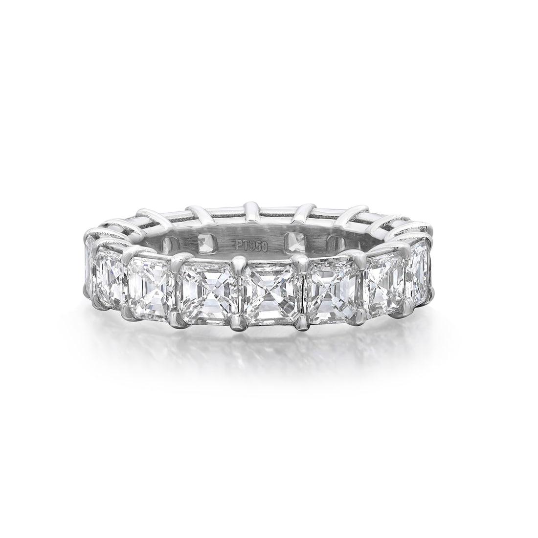 Rachel Koen 5.67Cttw Asscher Cut Diamond Eternity Band Platinum Ring Size 6.25: Rachel Koen 5.67Cttw Asscher Cut Diamond Eternity Band Platinum Ring Size 6.25 This exquisite eternity wedding band ring is a stunning representation of timeless elegance. Crafted from premium platinu