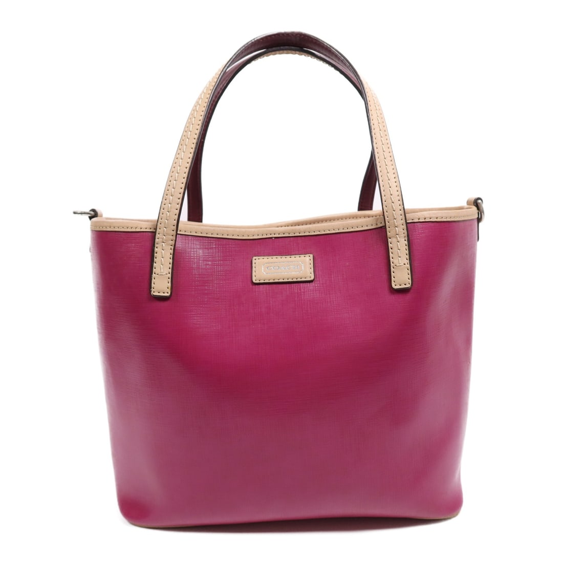 COACH F26731 Pink Calfskin Leather Tote Bag (1 of 18)