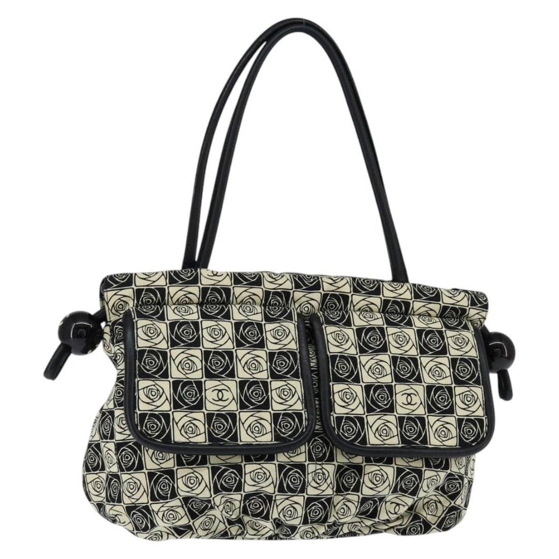 Pre-owned Chanel Camellia Black Shoulder Bag (1 of 1)