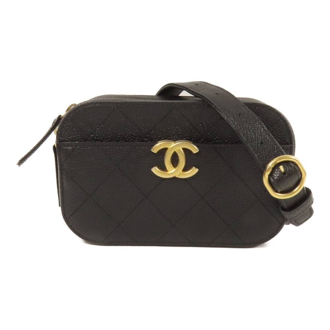 CHANEL Black Calfskin Shoulder Bag with Gold Hardware: CHANEL Black Calfskin Shoulder Bag with Gold Hardware Elevate your style with this elegant CHANEL CC Chain Shoulder Bag, crafted from luxurious black calfskin leather. This timeless shoulder bag featu