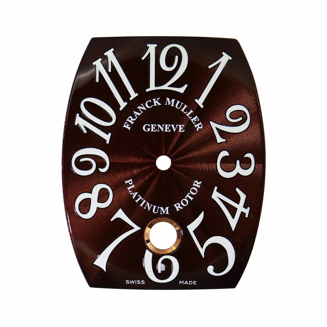 Franck Muller Platinum Rotor Dial 29 x 36 mm Brown Automatic: Franck Muller Platinum Rotor Dial 29 x 36 mm Brown Automatic Enhance your Franck Muller watch with this pre-owned Platinum Rotor dial, measuring 29 x 36 mm, featuring a rich brown finish. Designed spe