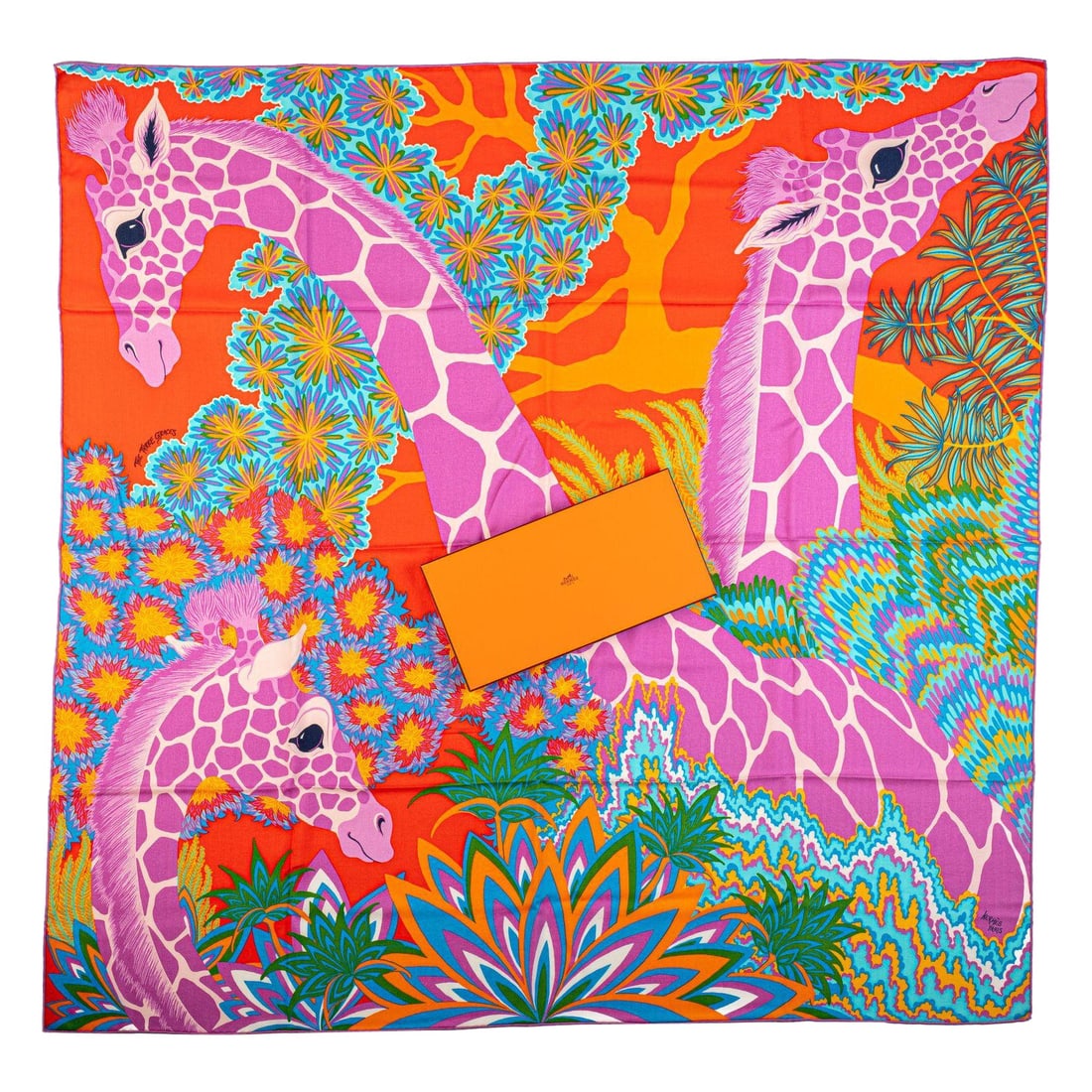 Hermes Pink The Three Graces Cashmere Silk Shawl NIB (1 of 8)