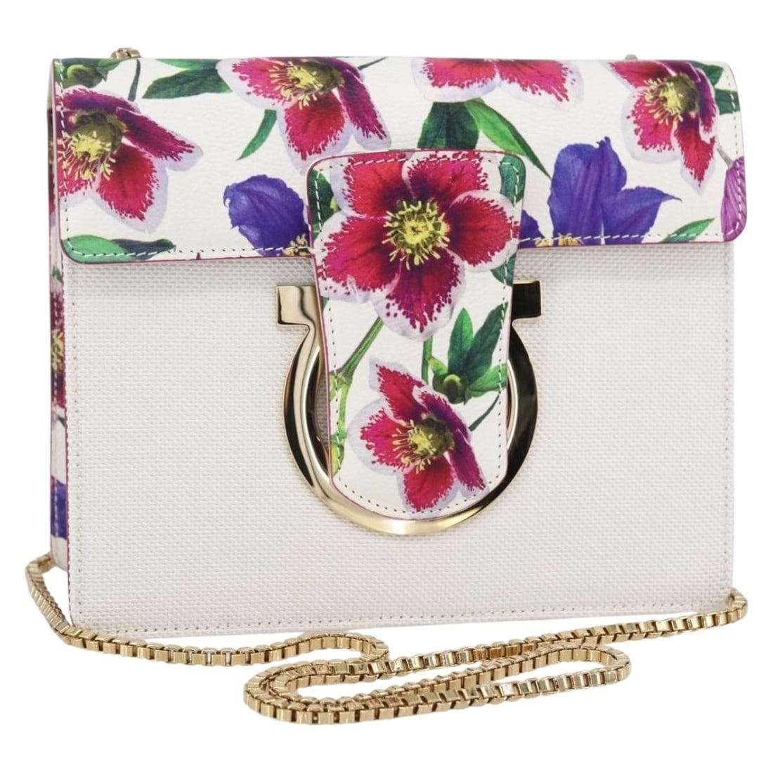 Vintage Gancini Chain Shoulder Purse by Salvatore Ferragamo Multicolour (1 of 1)