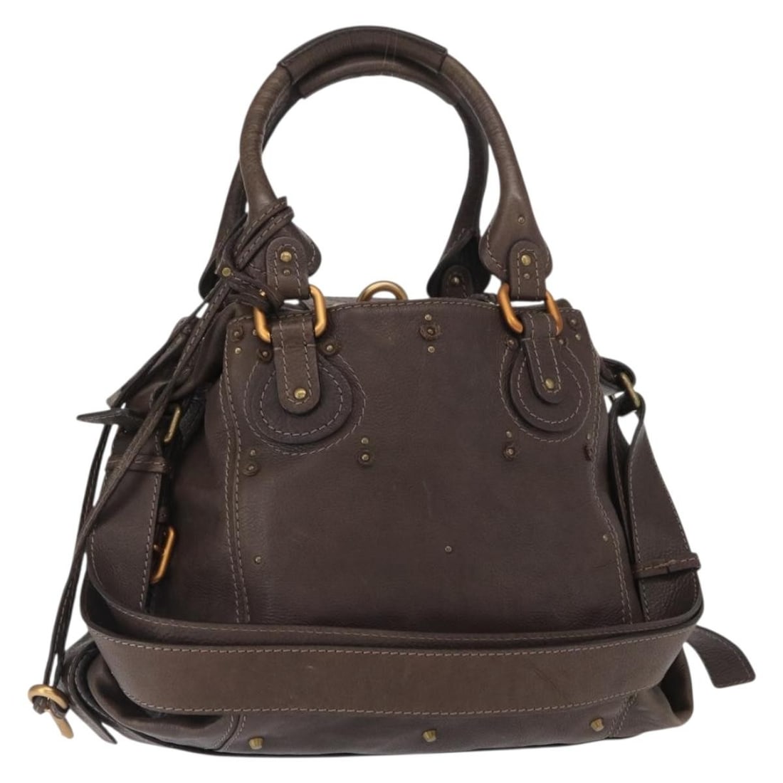Chloe Paddington Dark Brown Leather Handbag with Gold and Silver Accents (1 of 18)