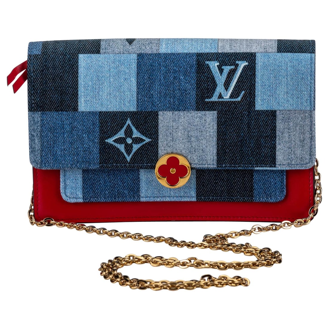 Limited Edition Louis Vuitton Denim Crossbody Bag with Leather Details (1 of 8)