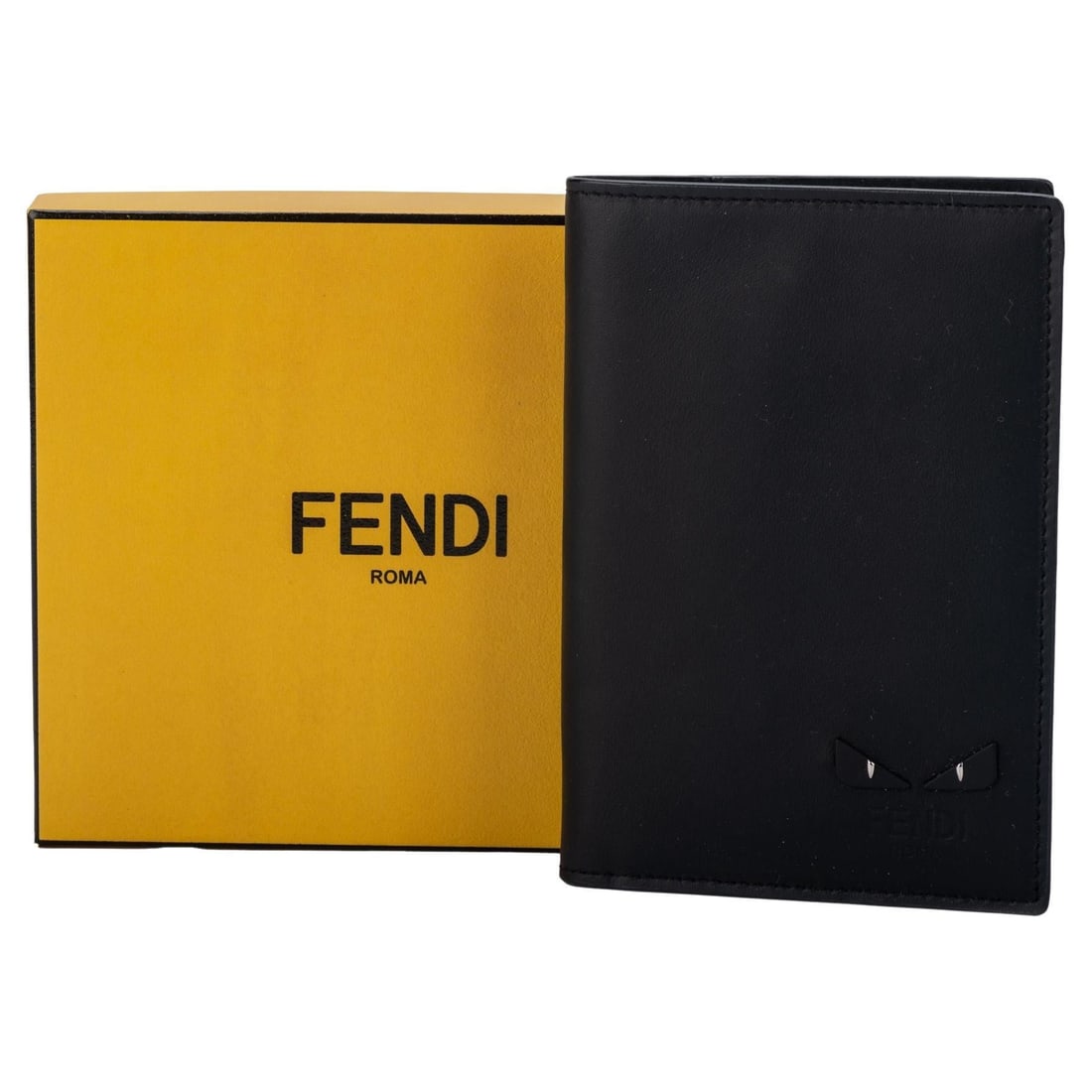 Fendi Limited Edition Monster Passport Cover Black Leather (1 of 7)