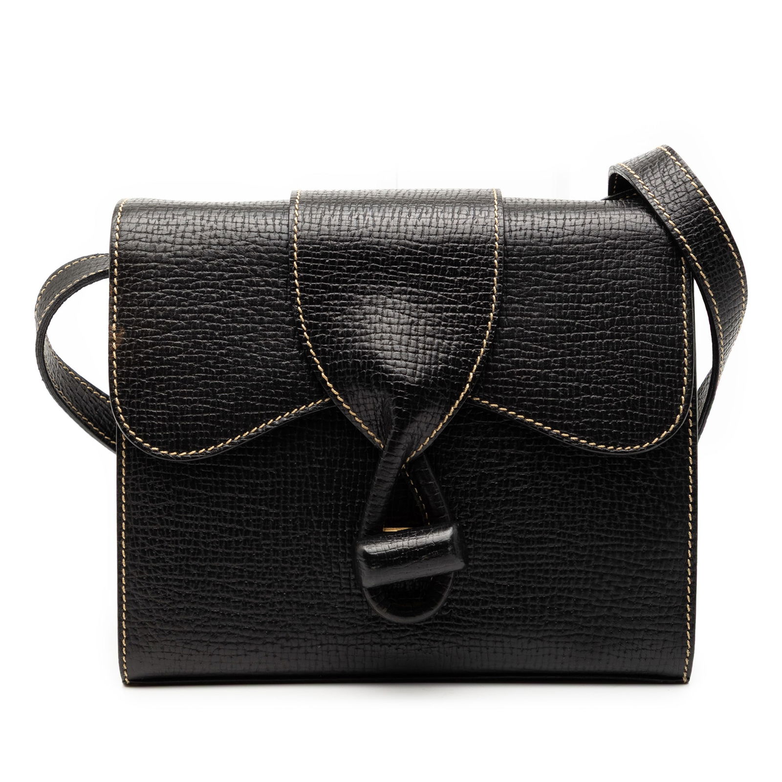 Loewe Black Leather Crossbody Bag With Toggle Flap Closure (1 of 7)