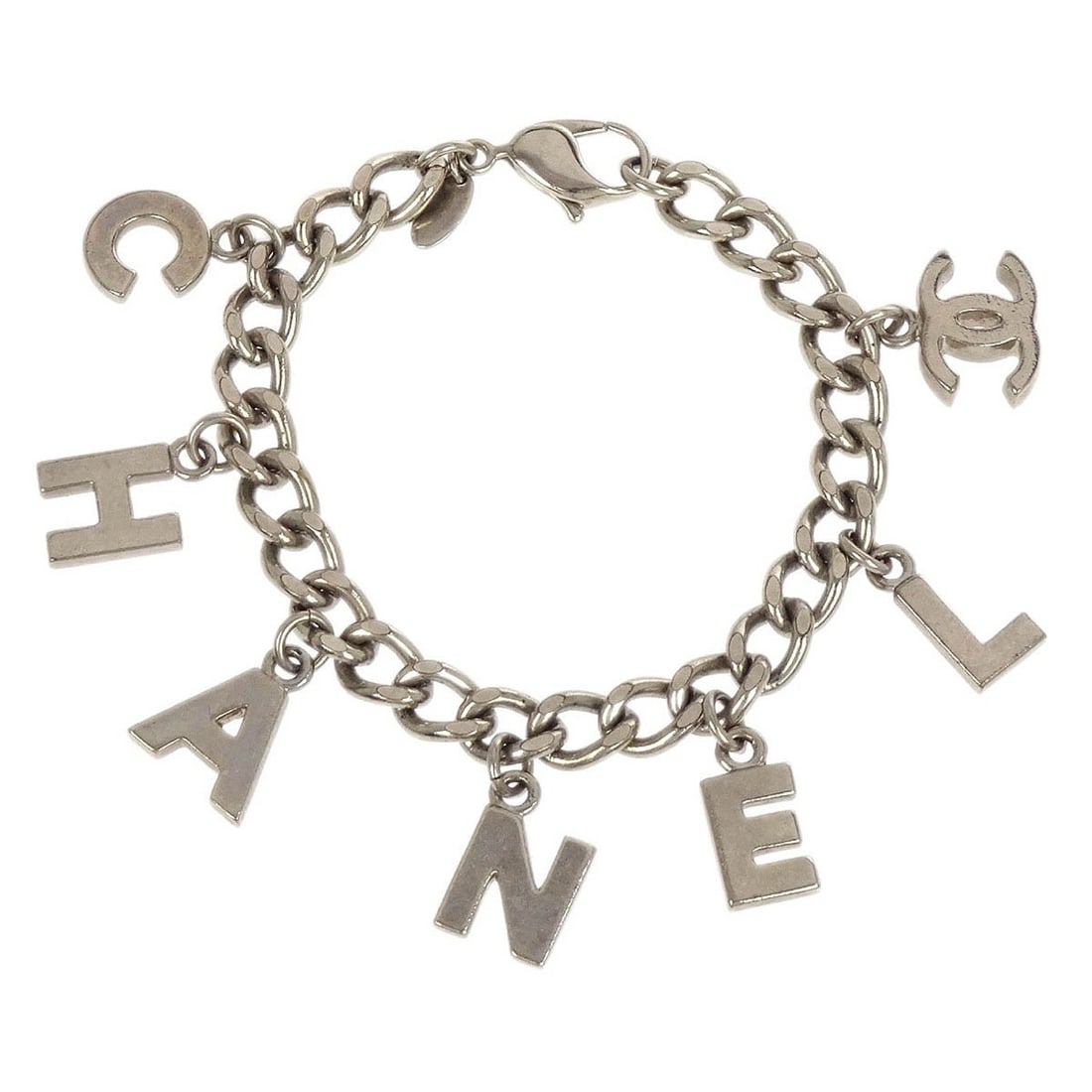 Chanel Silver Plated CC Icon Bracelet 05V (1 of 4)