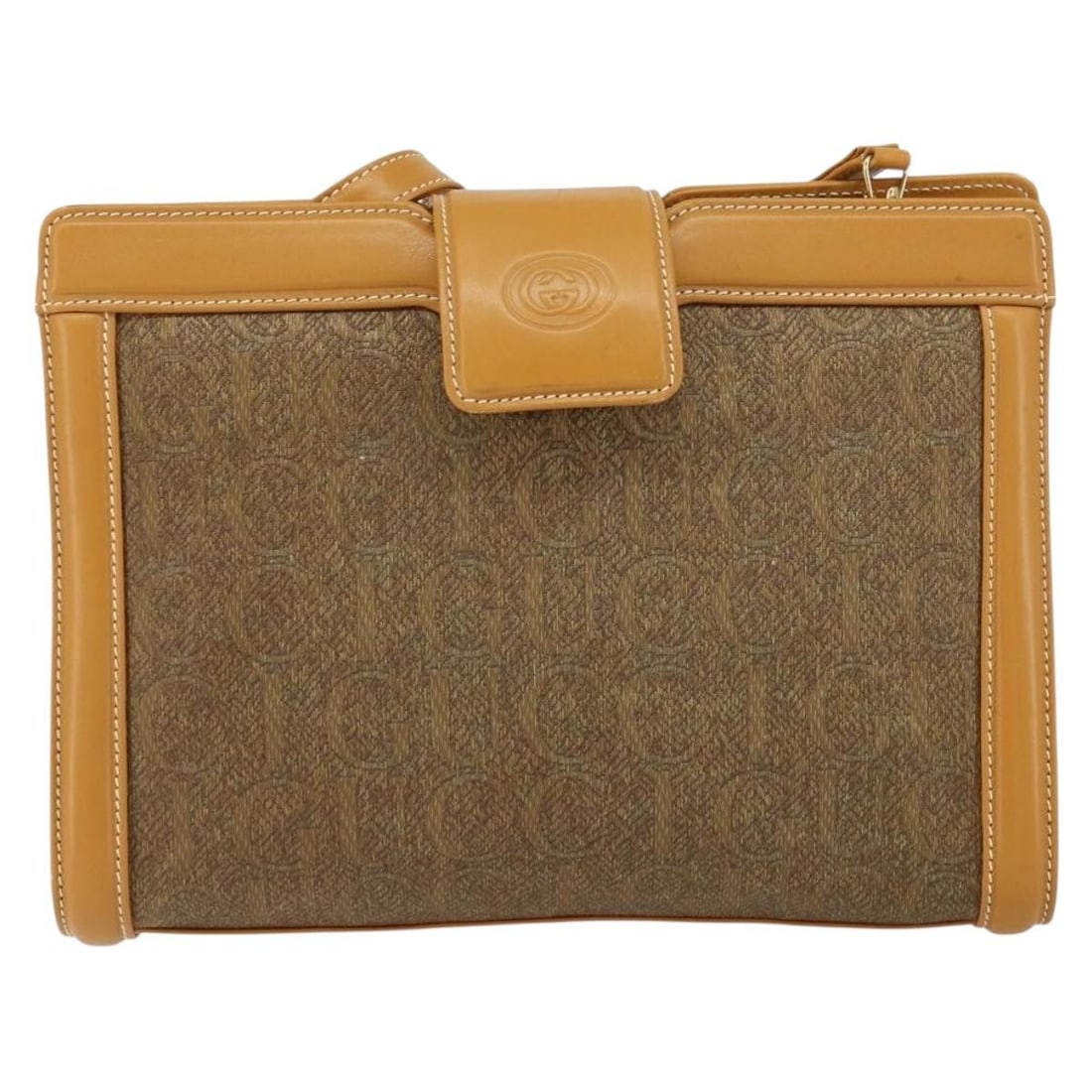Beige Gucci Vintage Shoulder Bag with Adjustable Strap: Beige Gucci Vintage Shoulder Bag with Adjustable Strap This pre-owned Gucci vintage shoulder bag in beige is designed for women. It remains in very clean condition, with slight signs of use including