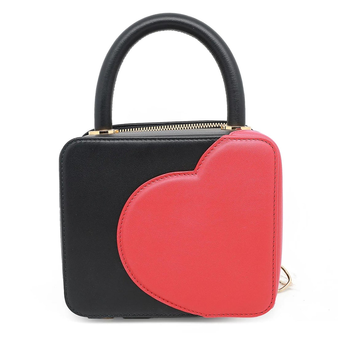 Chopard x Chloe Sevigny Mini Leather Shoulder Bag 95000-0980 Black Red Heart Design: Chopard x Chloe Sevigny Mini Leather Shoulder Bag 95000-0980 Black Red Heart Design Introducing the Chopard x Chloe Sevigny Mini Shoulder Bag, a stunning blend of style and functionality. Crafted from