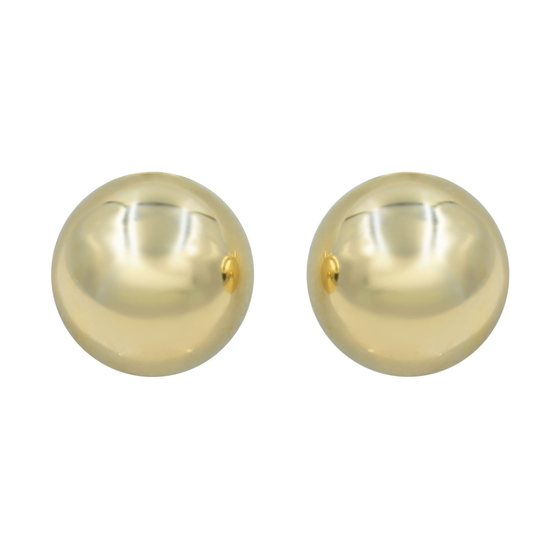 Rachel Koen 14K Yellow Gold 6mm Ball Stud Earrings with Push Backings (1 of 3)
