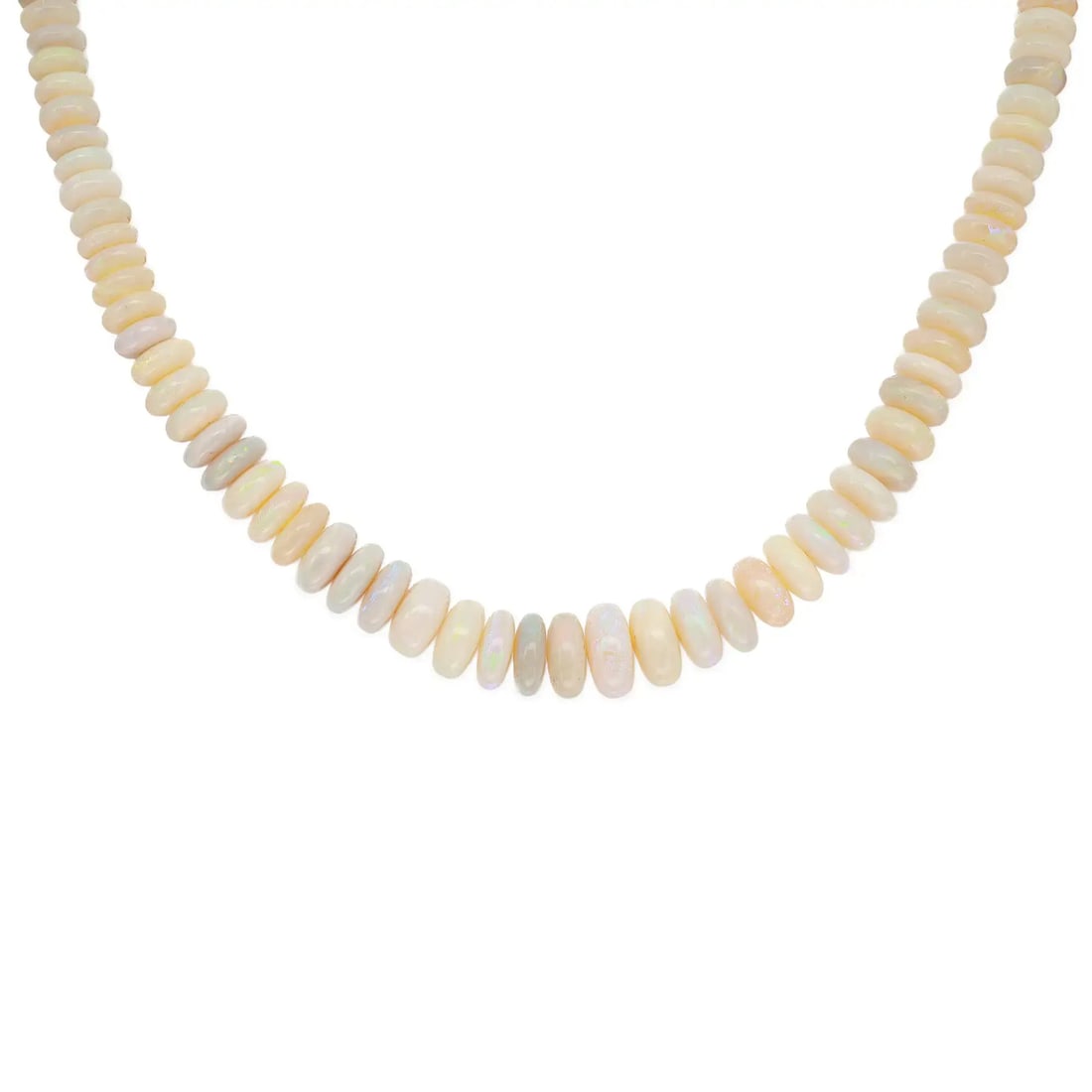 Rachel Koen 14K Yellow Gold Australian Opal Beaded Necklace 17 Inch (1 of 5)