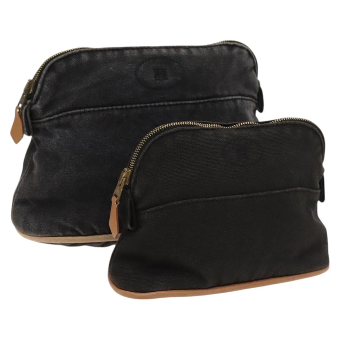 HERMES Bolide Black Canvas Pouch 2Set Authentic France (1 of 15)