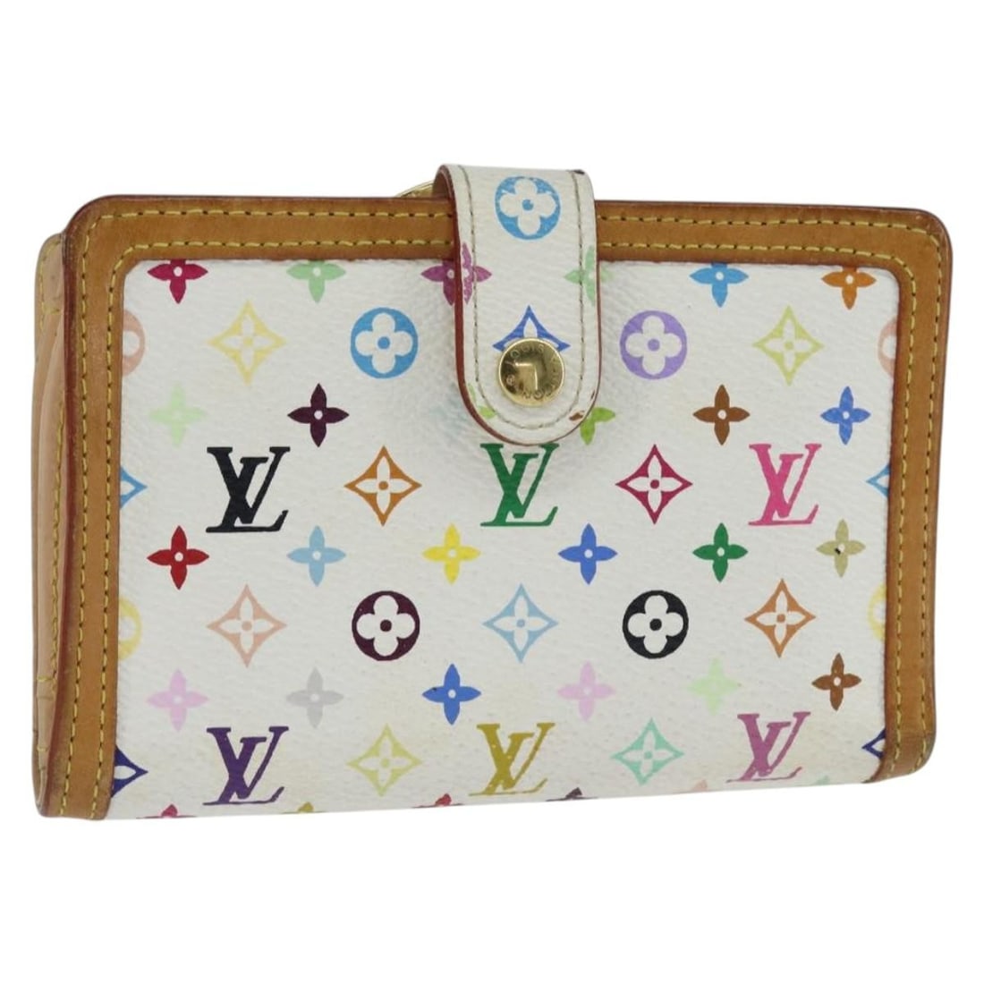 LOUIS VUITTON Multicolor Porte Monnaie Viennois Wallet White M92987 Authentic: LOUIS VUITTON Multicolor Porte Monnaie Viennois Wallet White M92987 Authentic Discover the elegance of this LOUIS VUITTON Multicolor Porte Monnaie Viennois Wallet, crafted in France from premium Monog