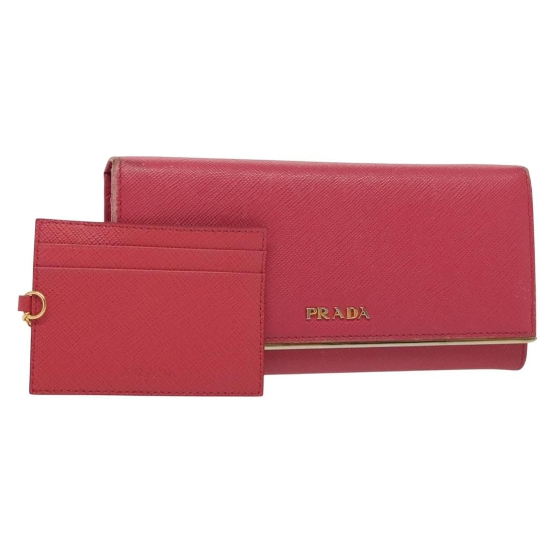 PRADA Pink Gold Long Wallet Saffiano Leather Made in Italy (1 of 18)