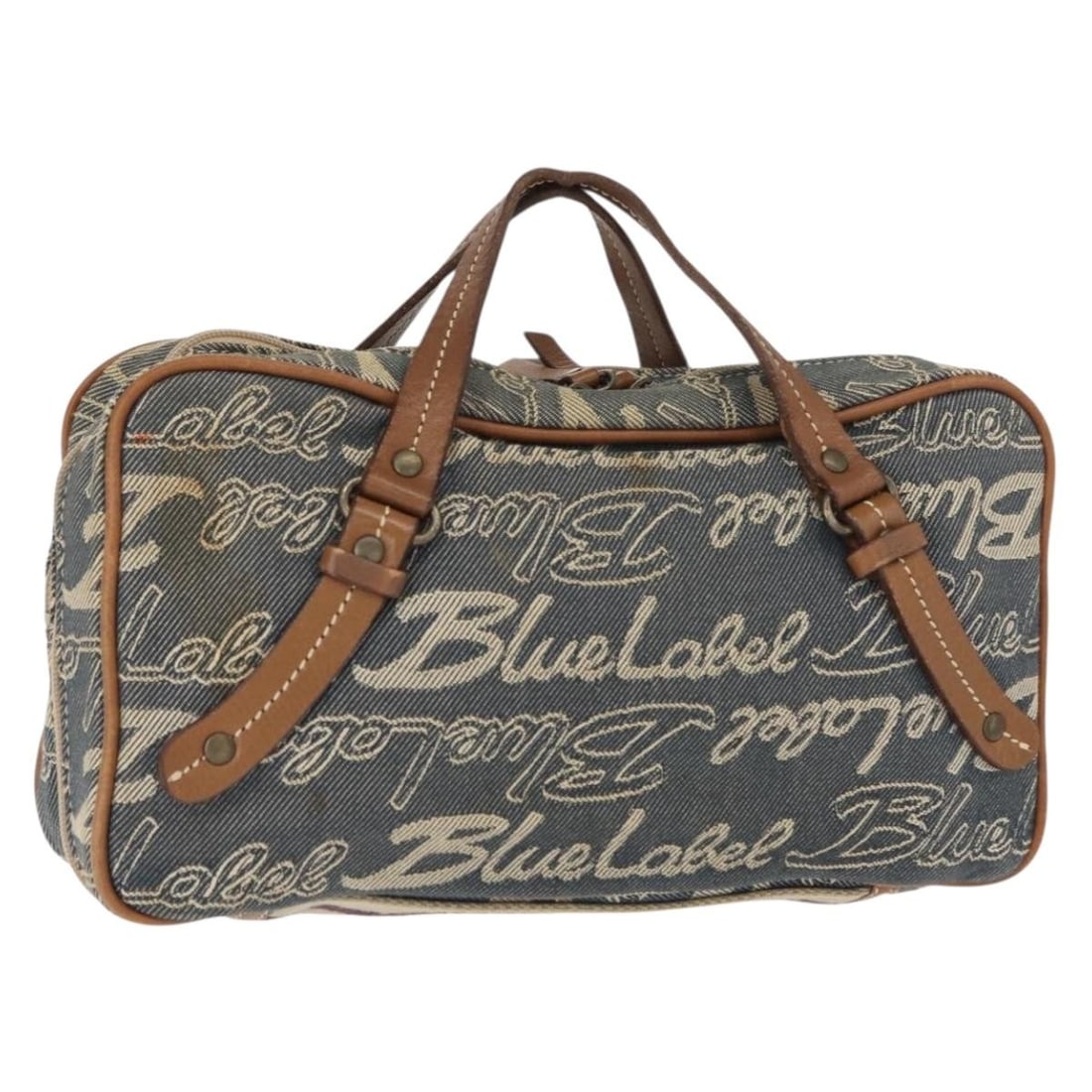 BURBERRY Nova Check Hand Bag Denim Blue Canvas Japan: BURBERRY Nova Check Hand Bag Denim Blue Canvas Japan This authentic Burberry Nova Check Hand Bag features a stylish denim blue canvas exterior, perfect for adding a touch of luxury to your everyday lo
