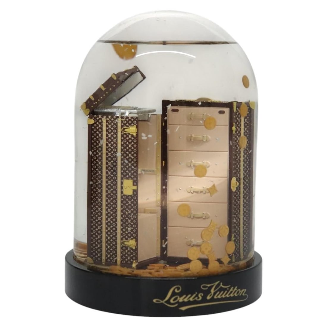 Louis Vuitton 2009 Limited Edition Wardrobe Trunk Snow Globe Clear Glass (1 of 17)
