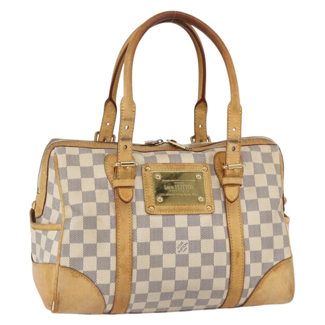 LOUIS VUITTON Damier Azur Berkeley Hand Bag N52001 Authentic (1 of 18)