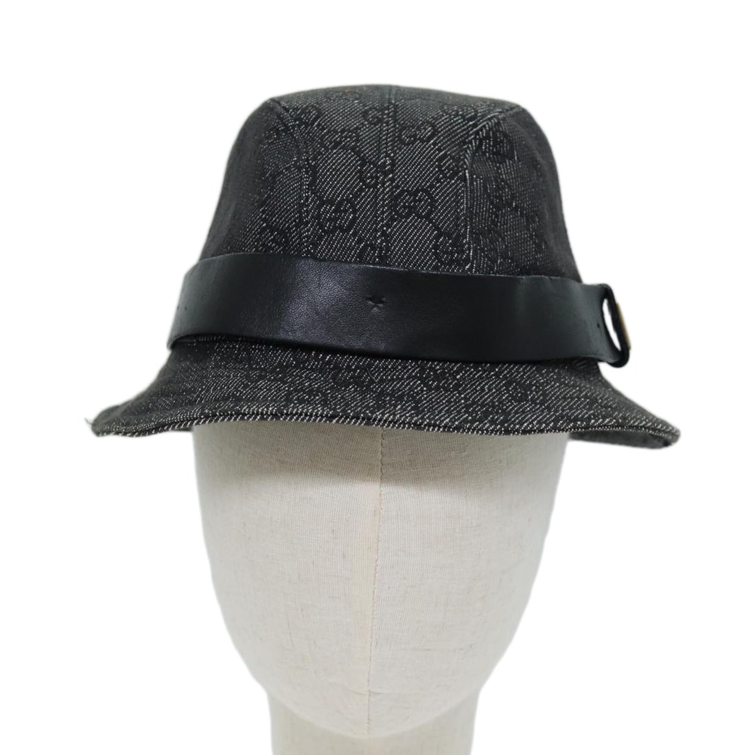 GUCCI Black GG Canvas Hat Medium Authentic Made in Italy (1 of 12)
