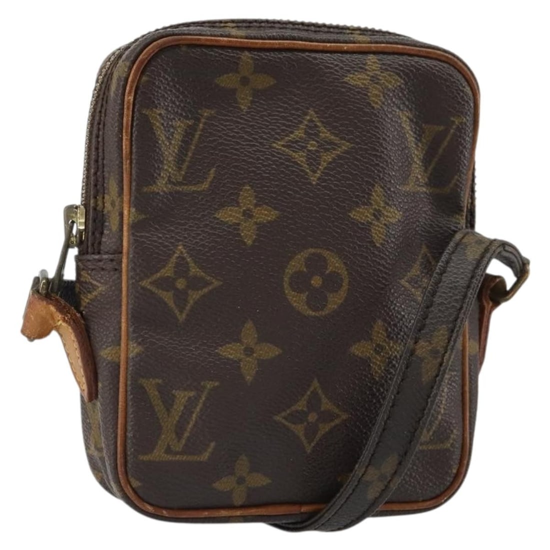 Monogram Canvas Mini Danube Shoulder Bag by Louis Vuitton M45268: Monogram Canvas Mini Danube Shoulder Bag by Louis Vuitton M45268 This Louis Vuitton Monogram Mini Danube Shoulder Bag features the iconic monogram canvas exterior and a compact design. The bag is made